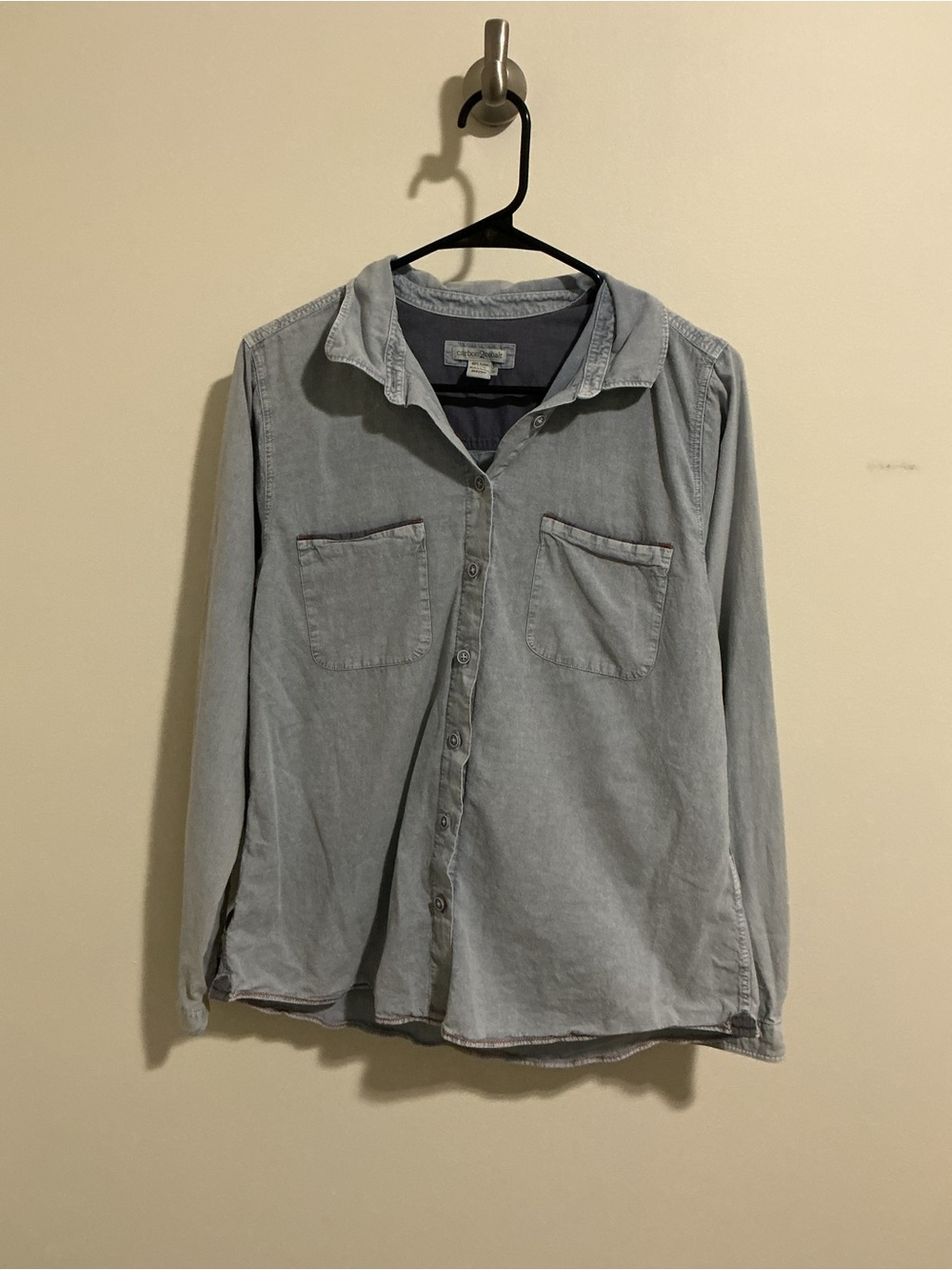 Light Blue Denim Women’s Button-Up Medium Carbon 2 Cobalt 100% Cotton western